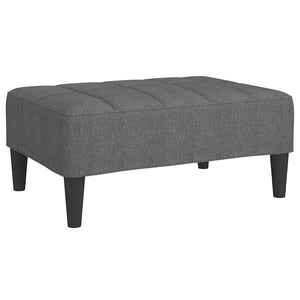 Καναπές Κρεβάτι Διθέσιος με 2 Μαξιλάρια&Υποπόδιο Αν. Γκρι Υφασ.