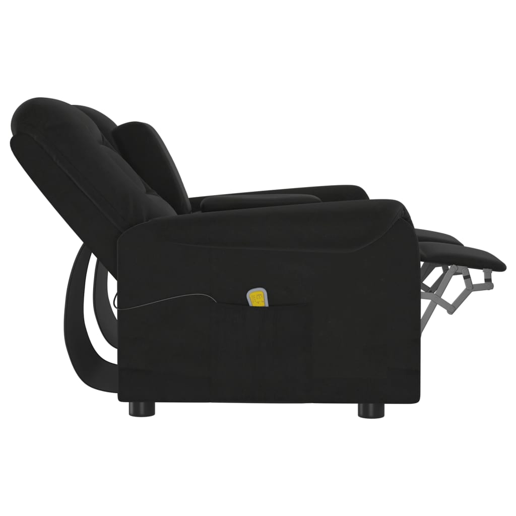 Πολυθρόνα Διθέσια Ανακλινόμενη Μαύρη με Ποτηροθήκη