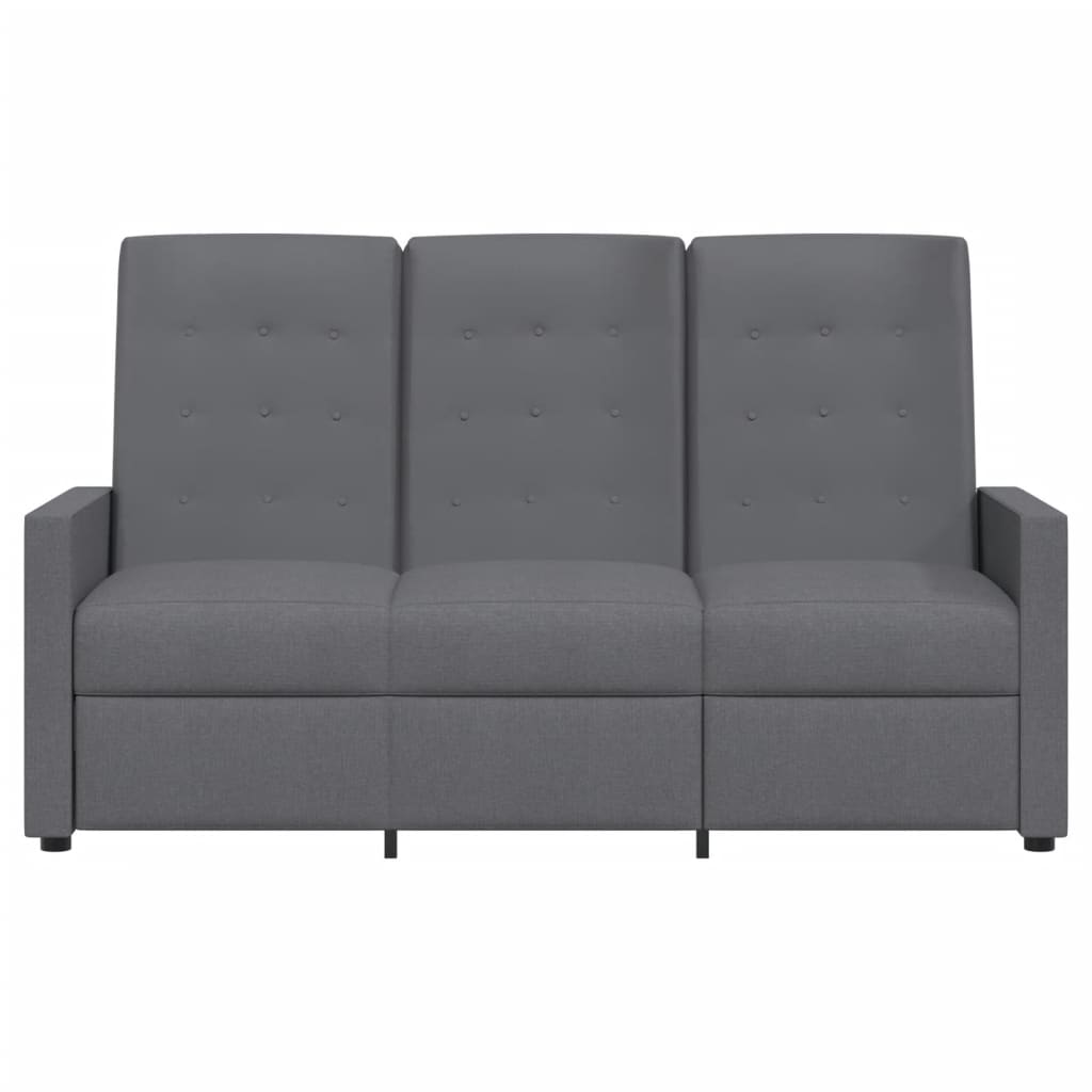 Πολυθρόνα Μασάζ Τριθέσια Ανακλινόμενη Ανοιχτό Γκρι Υφασμάτινη