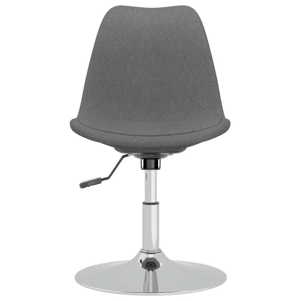Καρέκλες Τραπεζαρίας Περιστρεφόμενες 6 τεμ Αν. Γκρι Υφασμάτινες