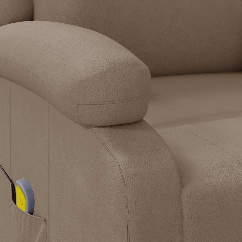 Πολυθρόνα Μασάζ Ανακλ Καπουτσίνο από Συνθετικό Δέρμα