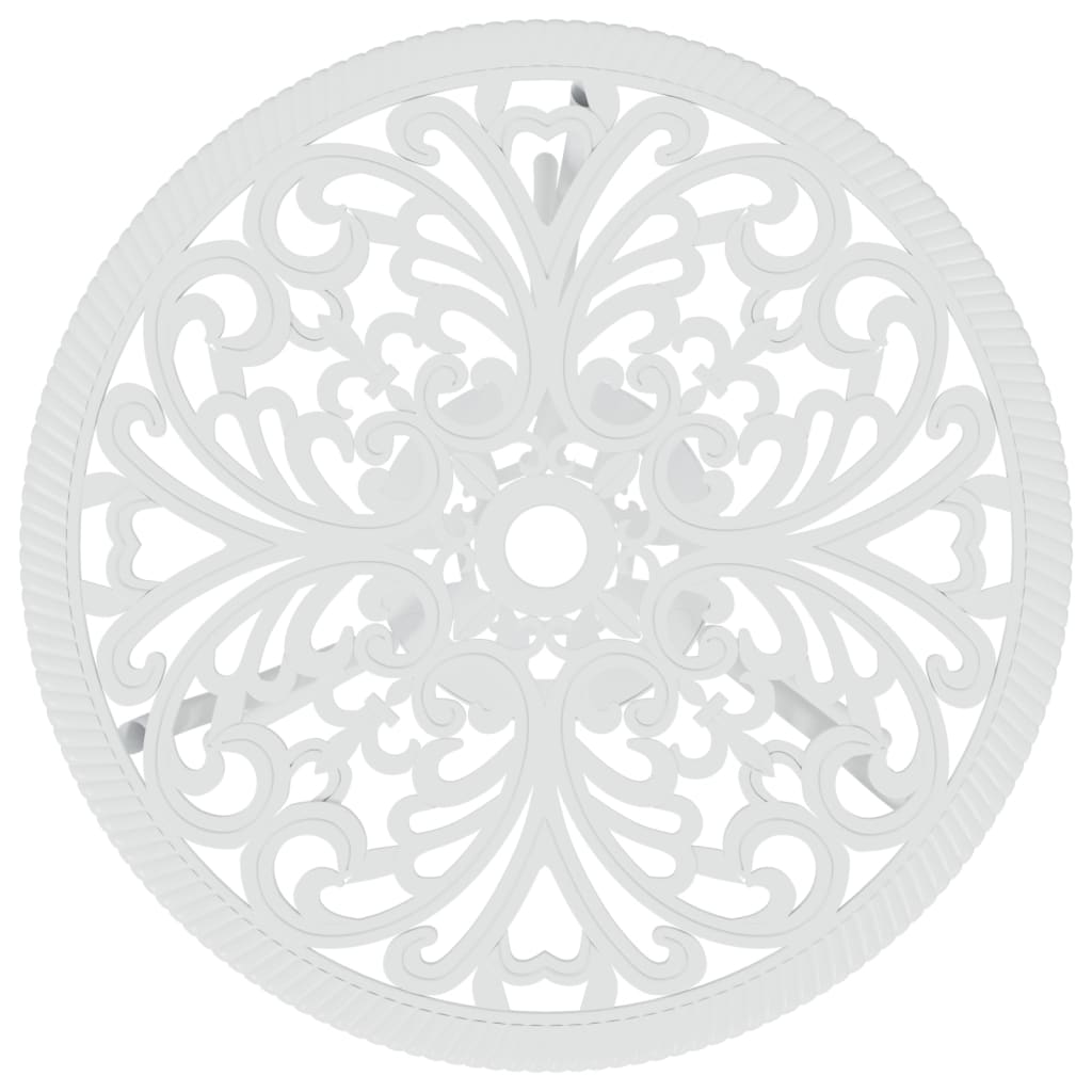 Σετ Επίπλων Bistro 3 Τεμαχίων Λευκό από Χυτό Αλουμίνιο