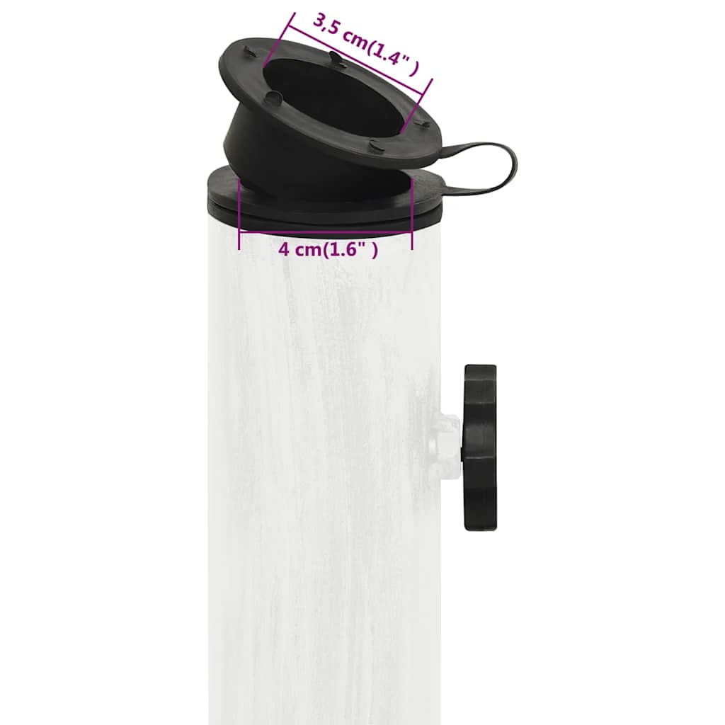 Βάση Ομπρέλας Λευκή 44 x 44 x 31 εκ. από Χυτοσίδηρο