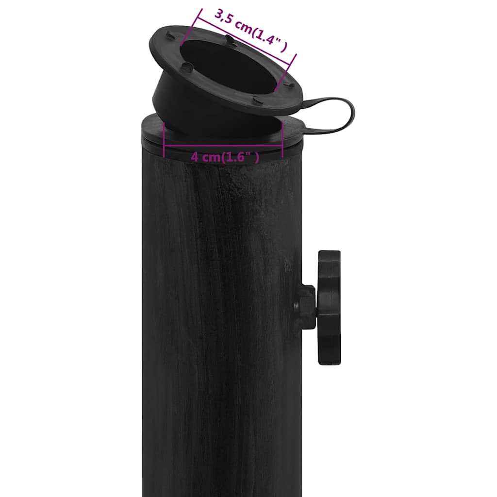 Βάση Ομπρέλας Μαύρη 44 x 44 x 31 εκ. από Χυτοσίδηρο