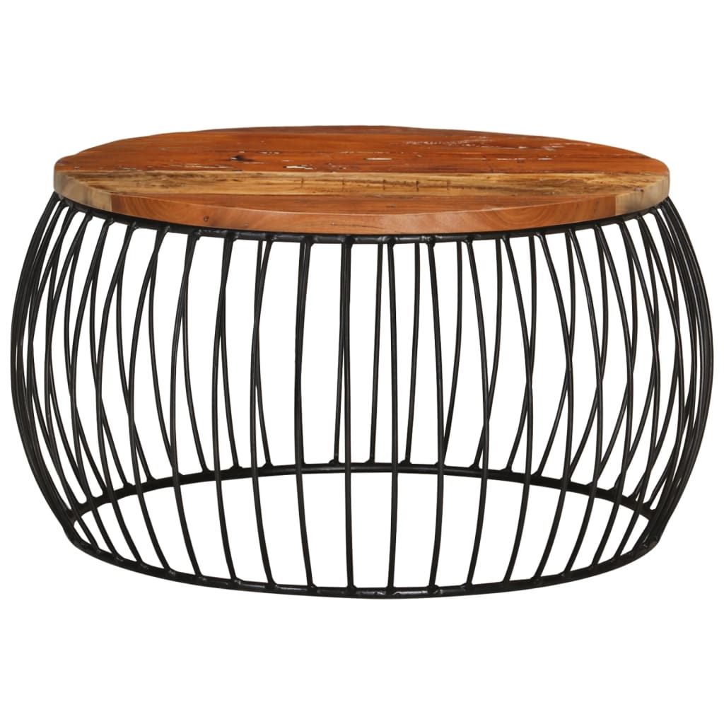 Τραπεζάκι Σαλονιού Ø68 εκ. από Μασίφ Ανακυκλωμένο Ξύλο