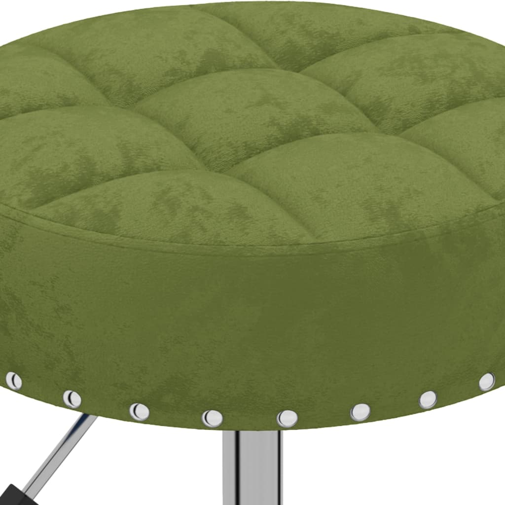 3085572  Swivel Massage Stool Light Green Velvet (333050)