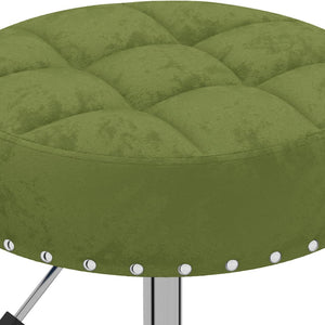3085572  Swivel Massage Stool Light Green Velvet (333050)