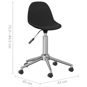 3086068  Swivel Dining Chairs 6 pcs Black Fabric (3x333471)