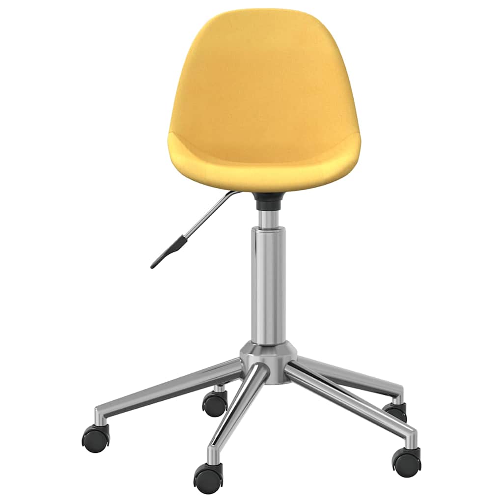 3086069  Swivel Dining Chairs 6 pcs Yellow Fabric (3x333472)