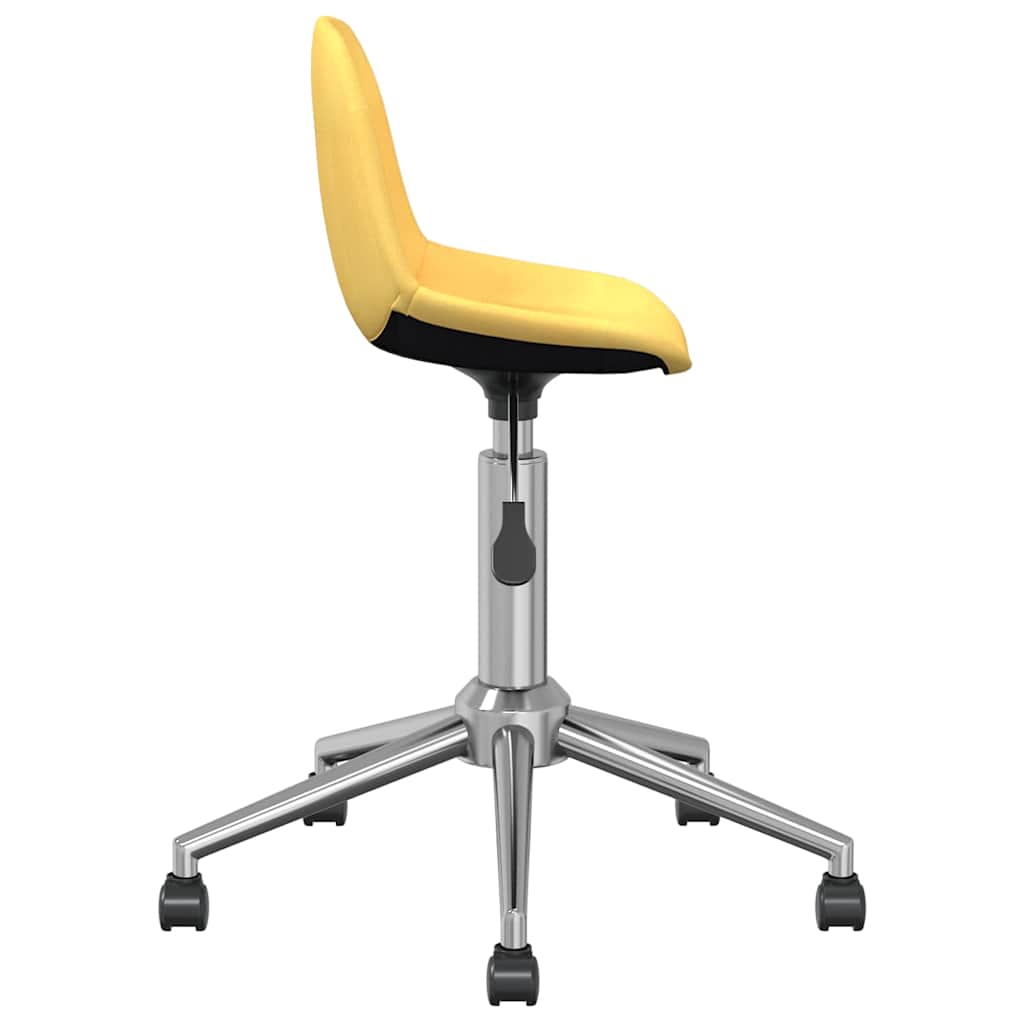 3086069  Swivel Dining Chairs 6 pcs Yellow Fabric (3x333472)