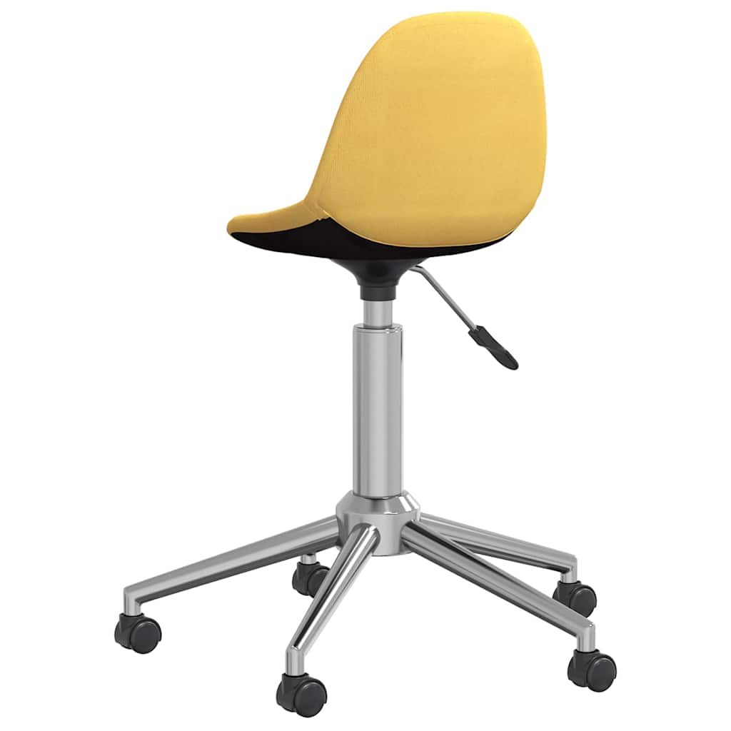 3086069  Swivel Dining Chairs 6 pcs Yellow Fabric (3x333472)
