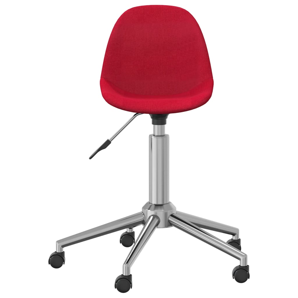 3086070  Swivel Dining Chairs 6 pcs Wine Red Fabric (3x333473)