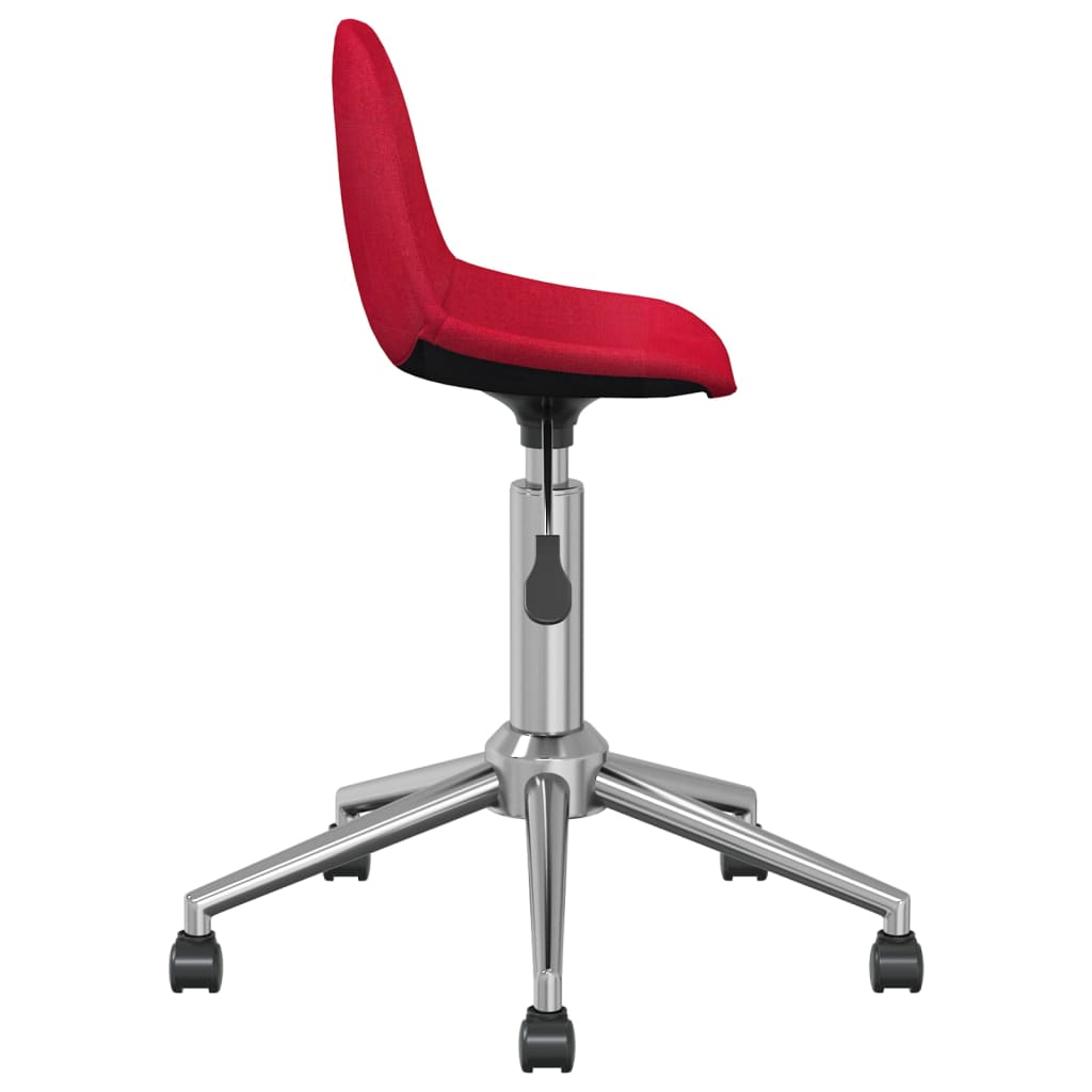 3086070  Swivel Dining Chairs 6 pcs Wine Red Fabric (3x333473)