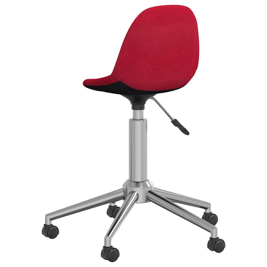 3086070  Swivel Dining Chairs 6 pcs Wine Red Fabric (3x333473)