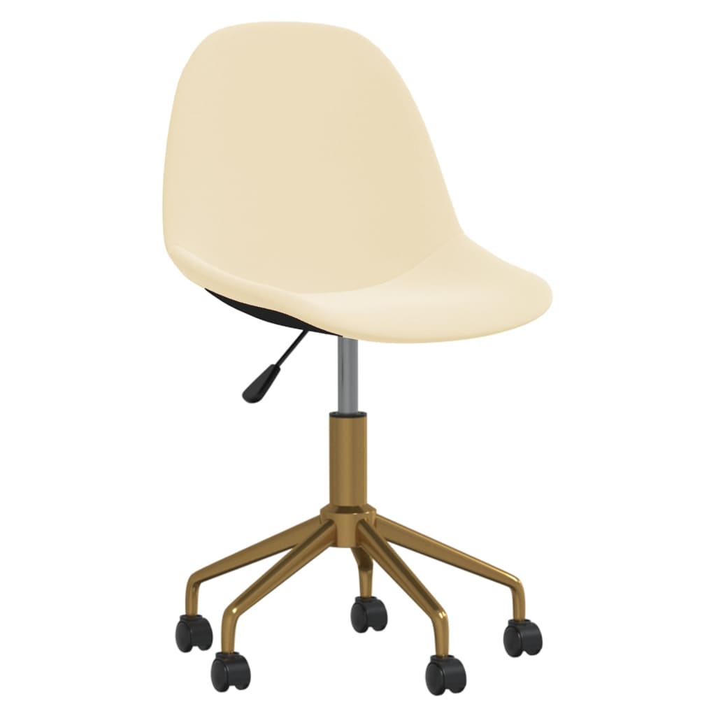 3086104  Swivel Dining Chairs 6 pcs Cream Velvet(3x333494)