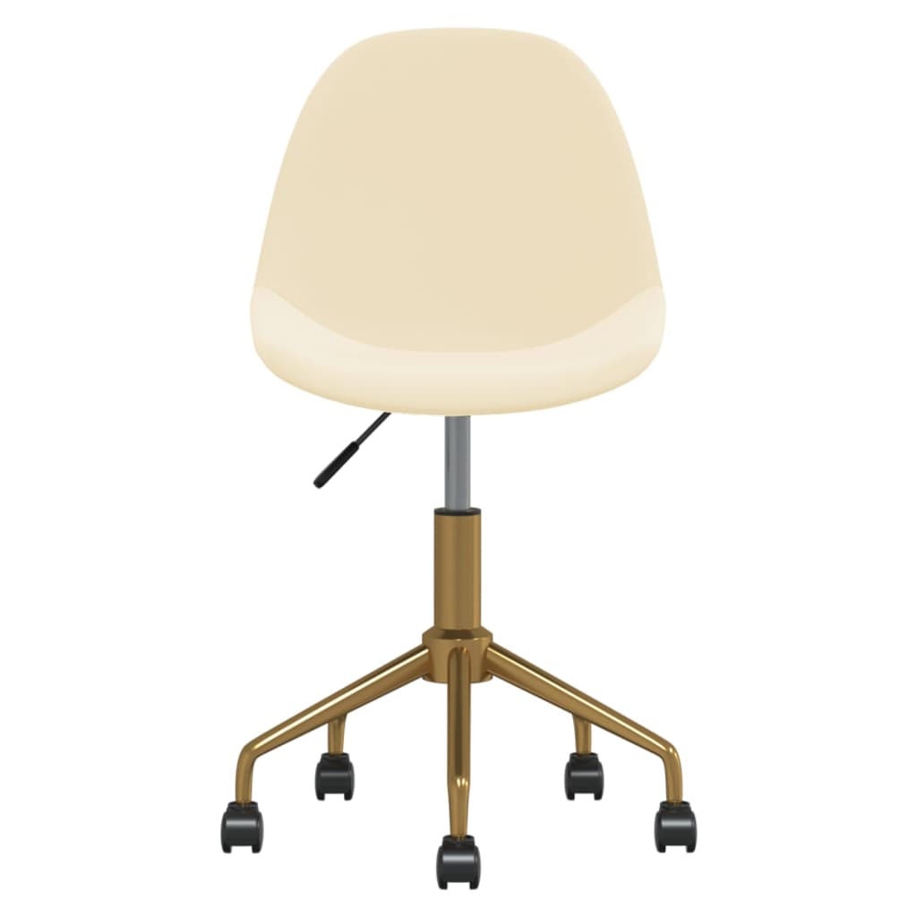 3086104  Swivel Dining Chairs 6 pcs Cream Velvet(3x333494)