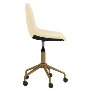 3086104  Swivel Dining Chairs 6 pcs Cream Velvet(3x333494)