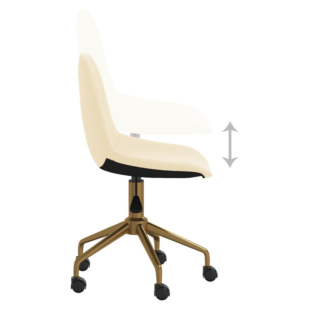 3086104  Swivel Dining Chairs 6 pcs Cream Velvet(3x333494)