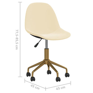 3086104  Swivel Dining Chairs 6 pcs Cream Velvet(3x333494)