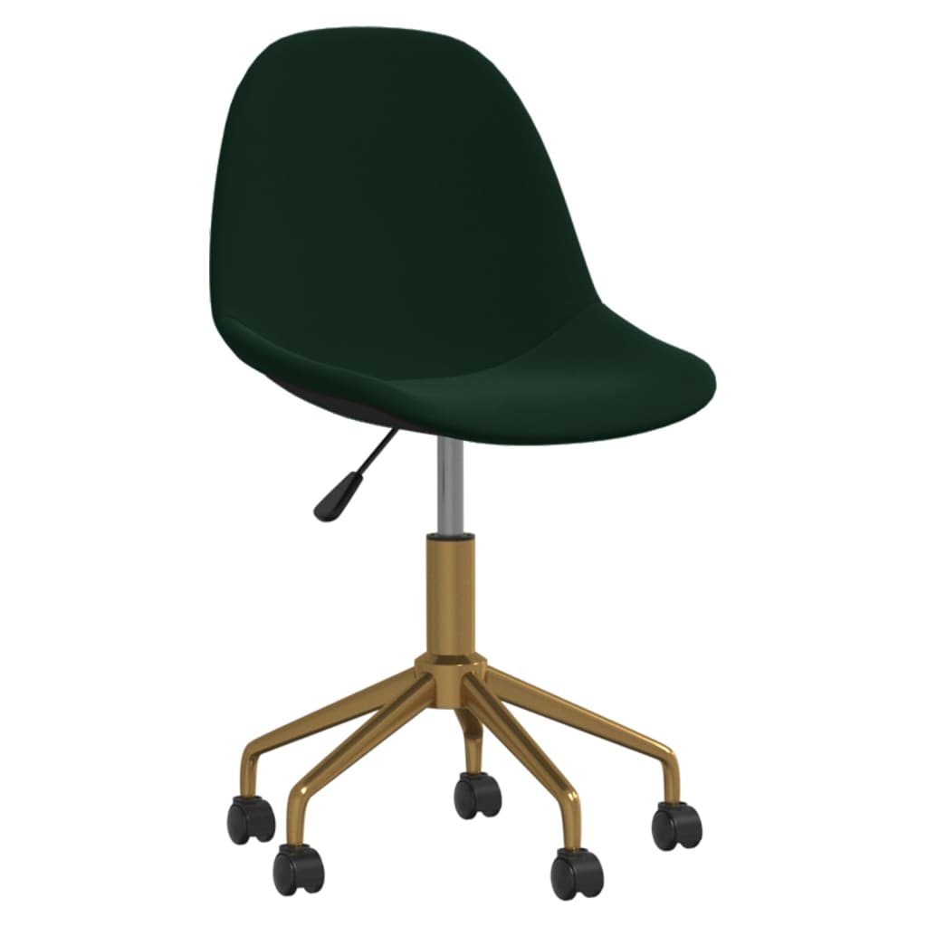 3086108  Swivel Dining Chairs 6 pcs Dark Green Velvet(3x333498) - Pakobazaar