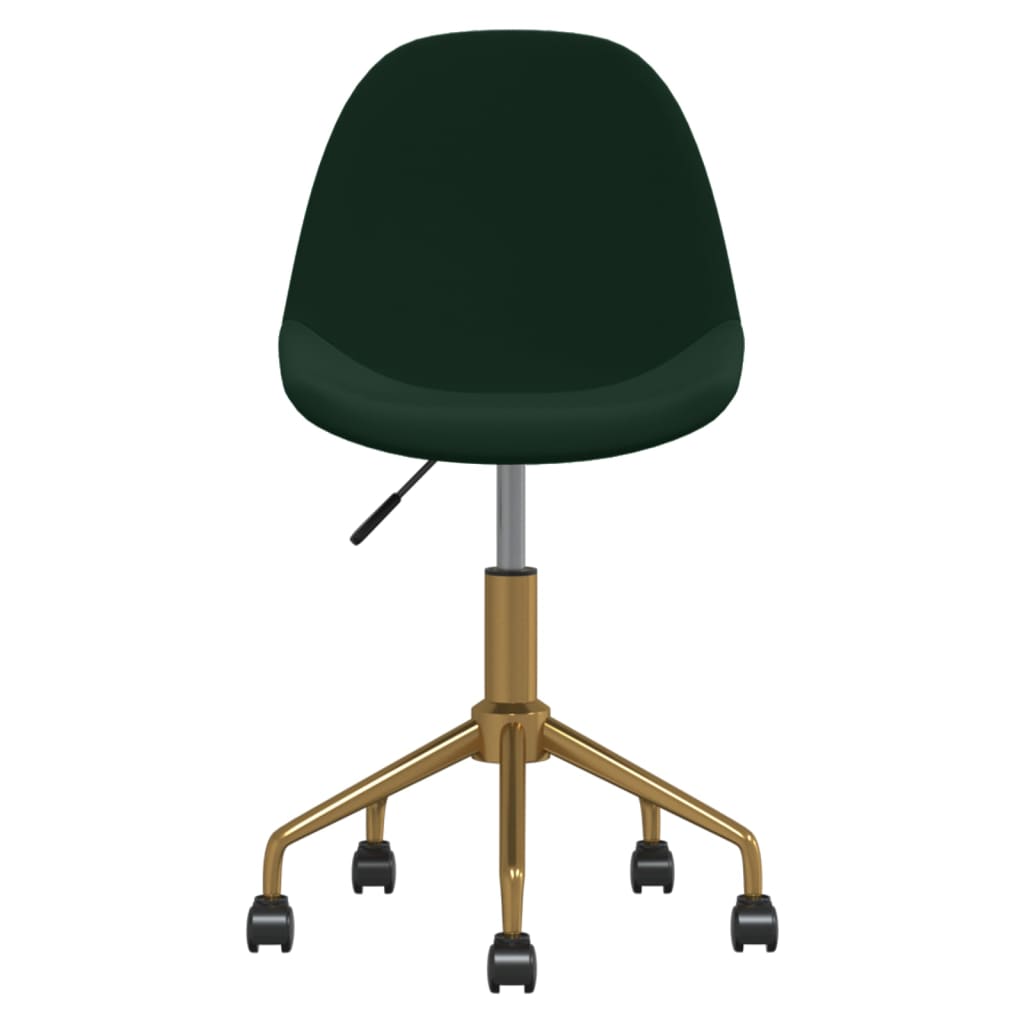 3086108  Swivel Dining Chairs 6 pcs Dark Green Velvet(3x333498) - Pakobazaar