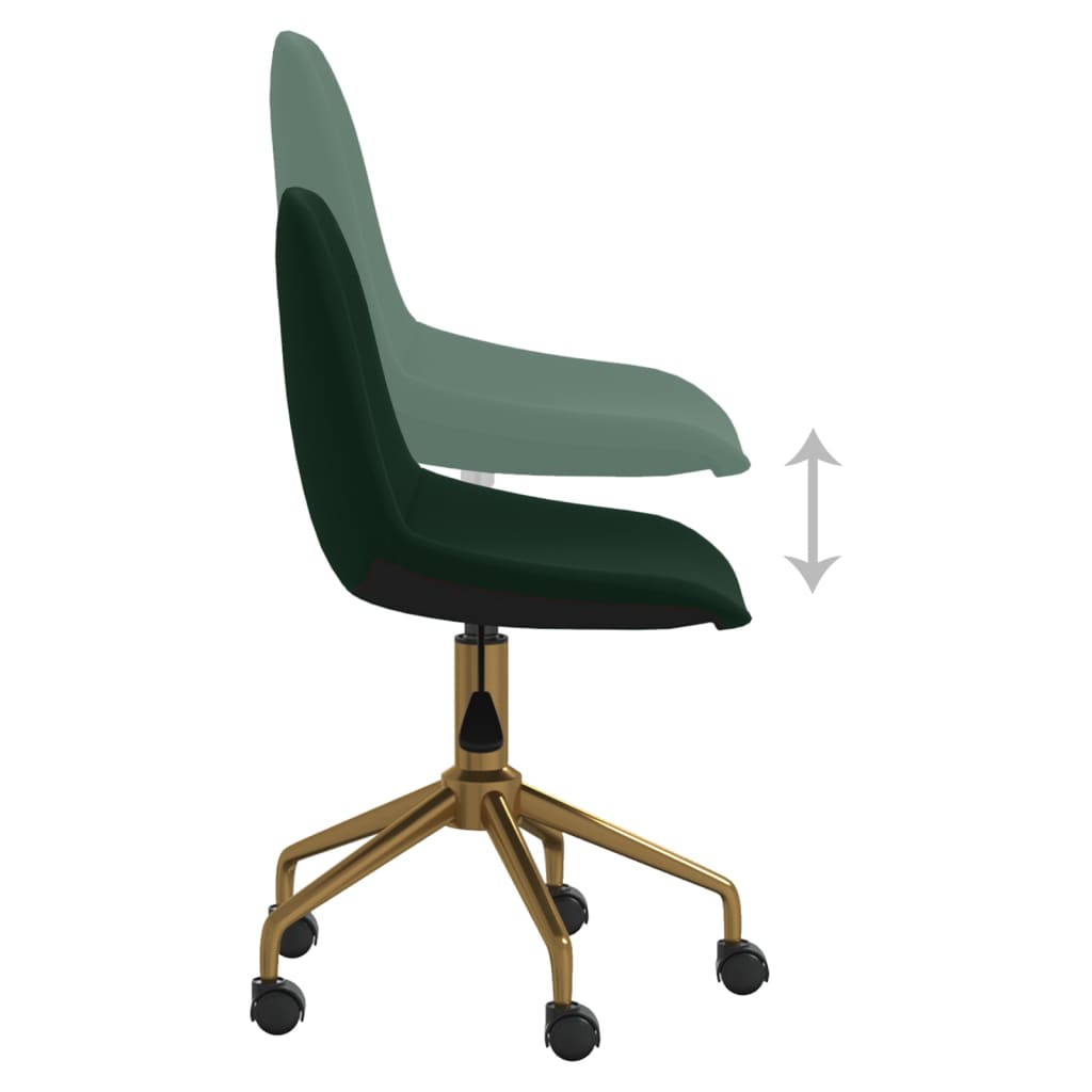 3086108  Swivel Dining Chairs 6 pcs Dark Green Velvet(3x333498) - Pakobazaar