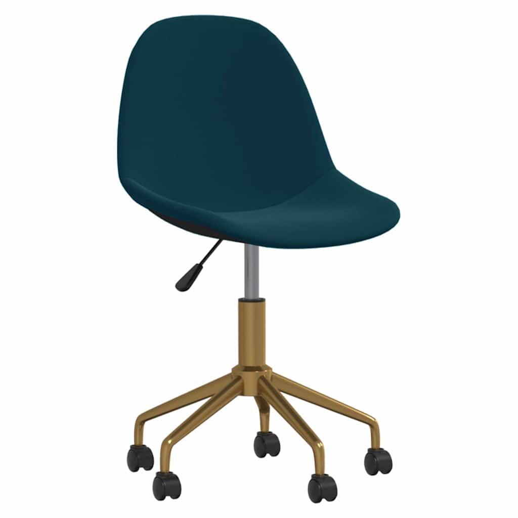 3086109  Swivel Dining Chairs 6 pcs Blue Velvet(3x333499)