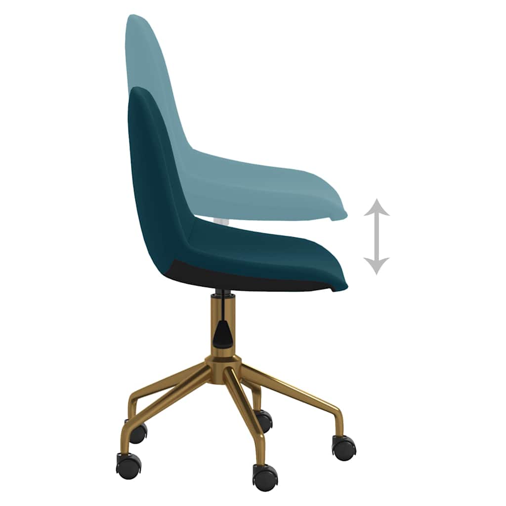 3086109  Swivel Dining Chairs 6 pcs Blue Velvet(3x333499)