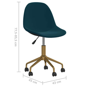 3086109  Swivel Dining Chairs 6 pcs Blue Velvet(3x333499)