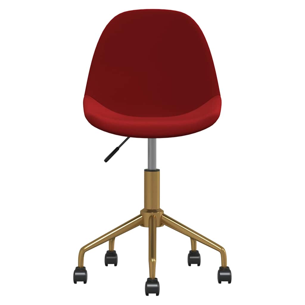 3086111  Swivel Dining Chairs 6 pcs Wine Red Velvet(3x333501)