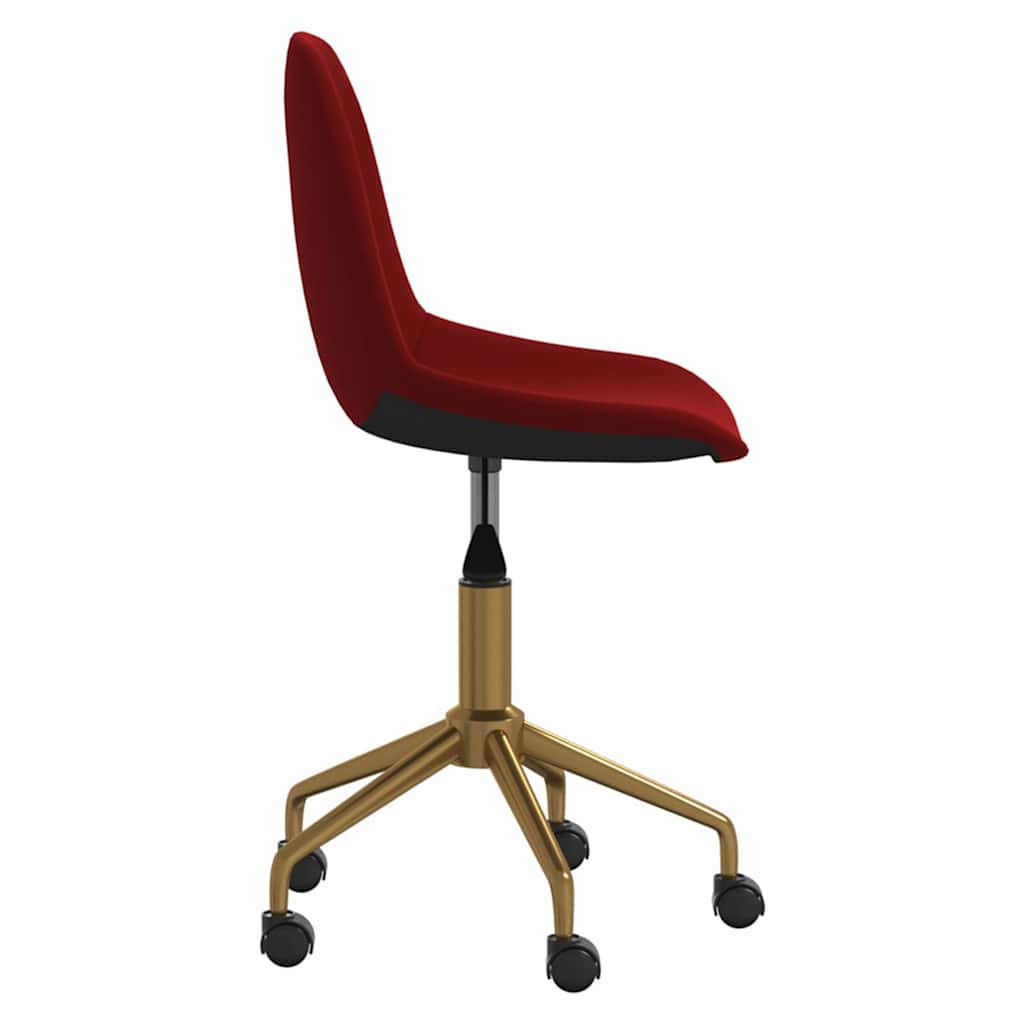 3086111  Swivel Dining Chairs 6 pcs Wine Red Velvet(3x333501)