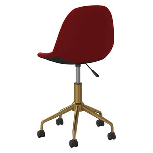 3086111  Swivel Dining Chairs 6 pcs Wine Red Velvet(3x333501)