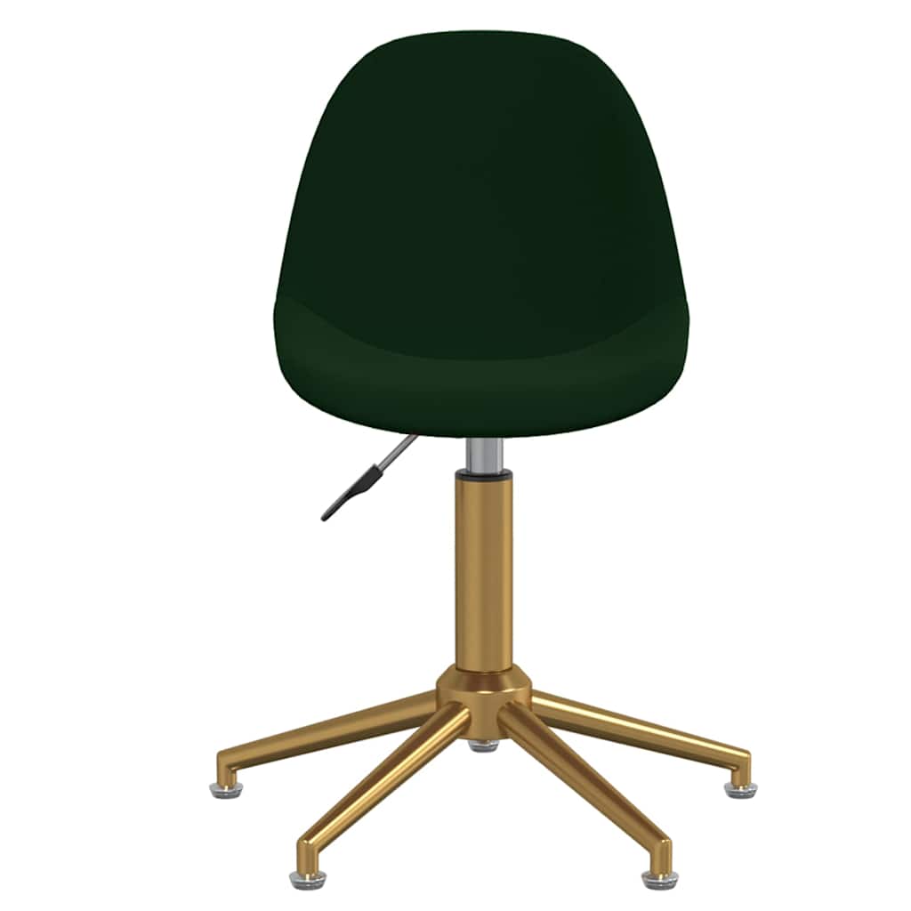 Καρέκλες Τραπεζαρίας Περιστρ. 6 τεμ. Σκούρο Πράσινο Βελούδινες