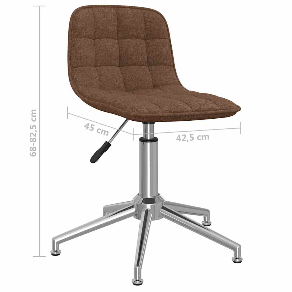 Καρέκλες Τραπεζαρίας Περιστρεφόμενες 4 τεμ. Καφέ Υφασμάτινες