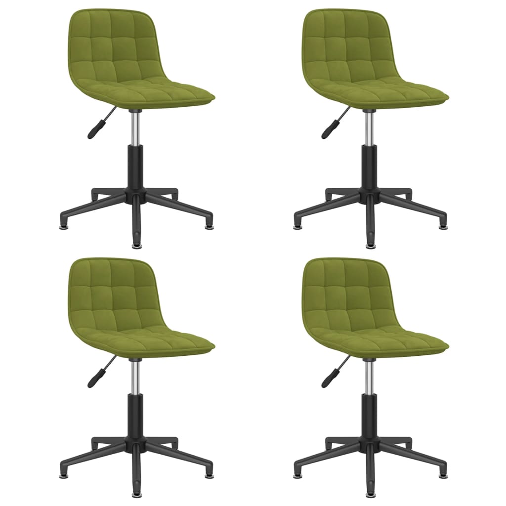 3086816  Swivel Dining Chairs 4 pcs Light Green Velvet (334077x2)