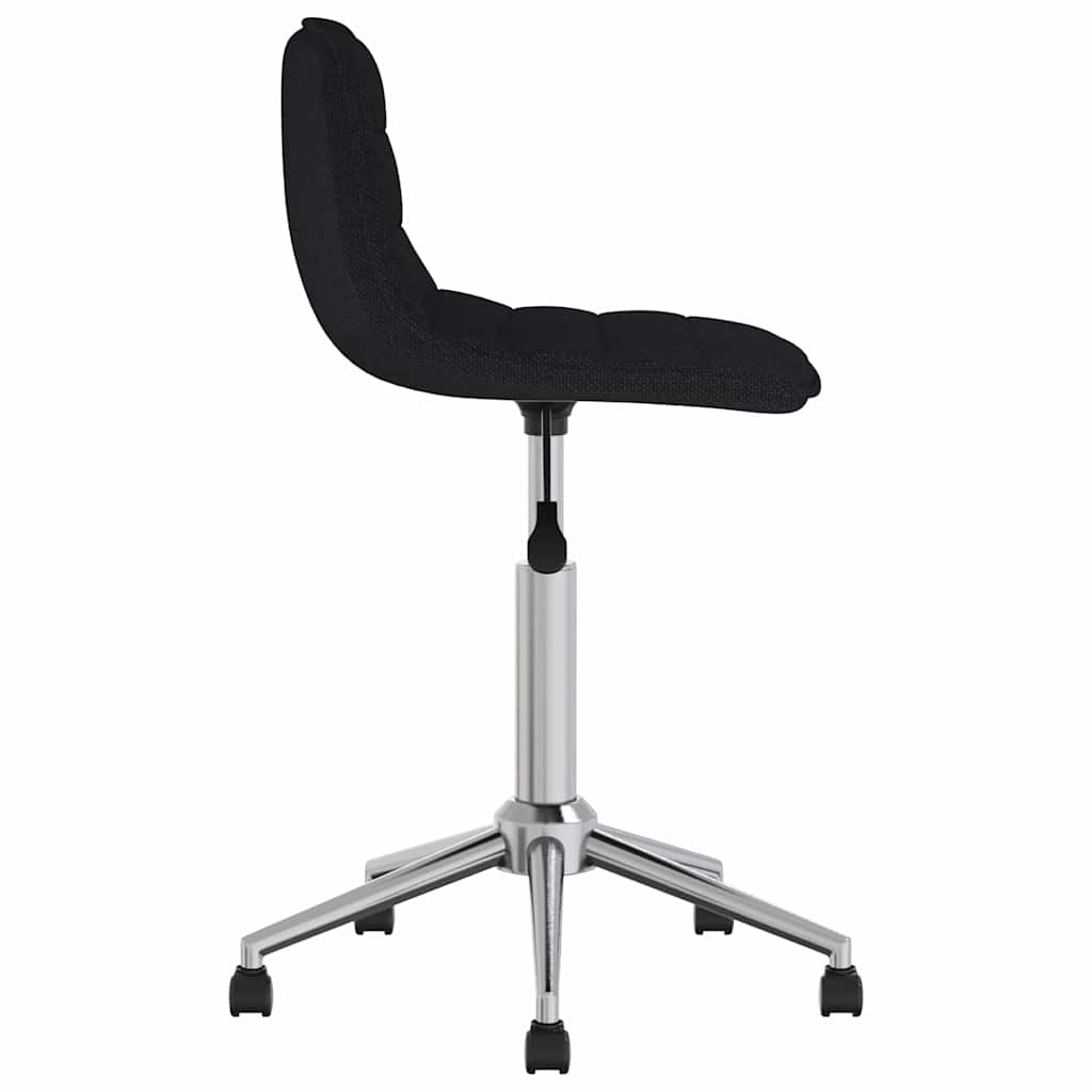 Καρέκλες Τραπεζαρίας Περιστρεφόμενες 4 τεμ. Μαύρες Υφασμάτινες