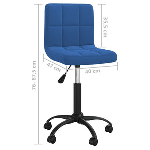 Καρέκλες Τραπεζαρίας Περιστρεφόμενες 4 τεμ. Μπλε Βελούδινες