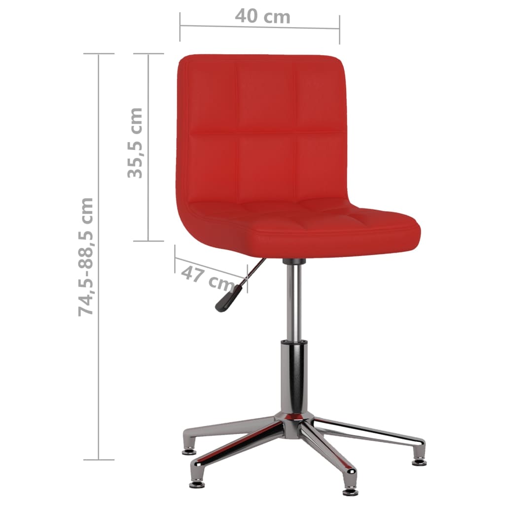 3087640  Swivel Dining Chairs 4 pcs Wine Red Faux Leather (334411×2) - Pakobazaar