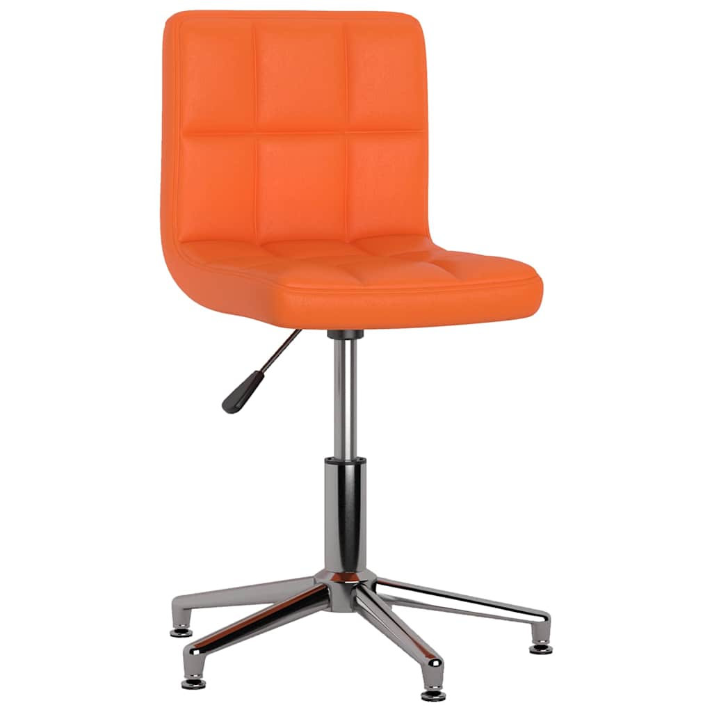 3087641  Swivel Dining Chairs 4 pcs Orange Faux Leather (334412×2) - Pakobazaar