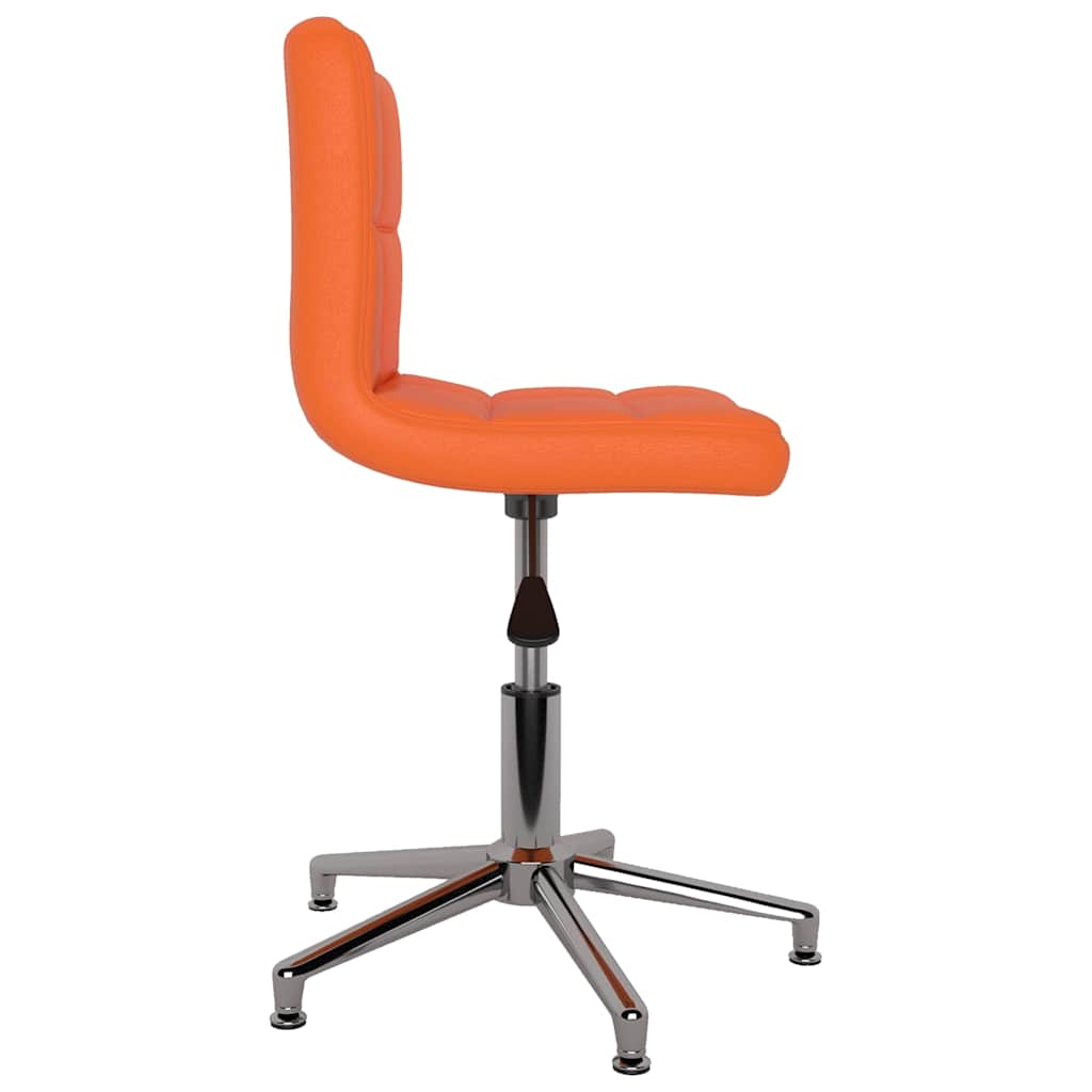 3087641  Swivel Dining Chairs 4 pcs Orange Faux Leather (334412×2) - Pakobazaar