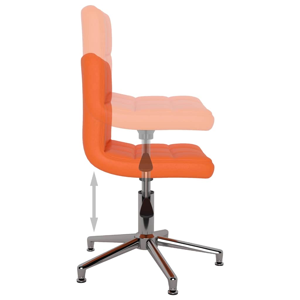 3087641  Swivel Dining Chairs 4 pcs Orange Faux Leather (334412×2) - Pakobazaar