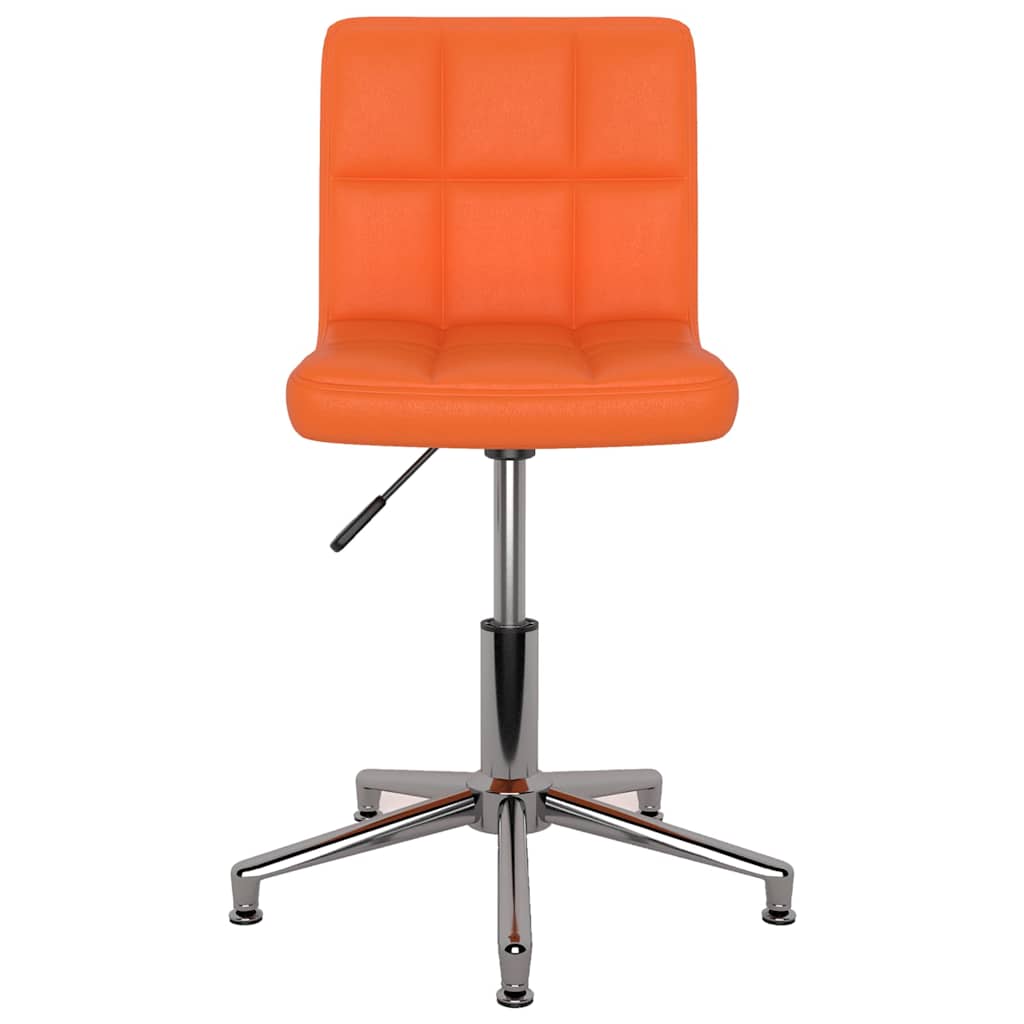 3087641  Swivel Dining Chairs 4 pcs Orange Faux Leather (334412×2) - Pakobazaar
