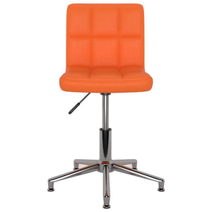 3087641  Swivel Dining Chairs 4 pcs Orange Faux Leather (334412×2) - Pakobazaar