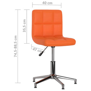 3087641  Swivel Dining Chairs 4 pcs Orange Faux Leather (334412×2) - Pakobazaar