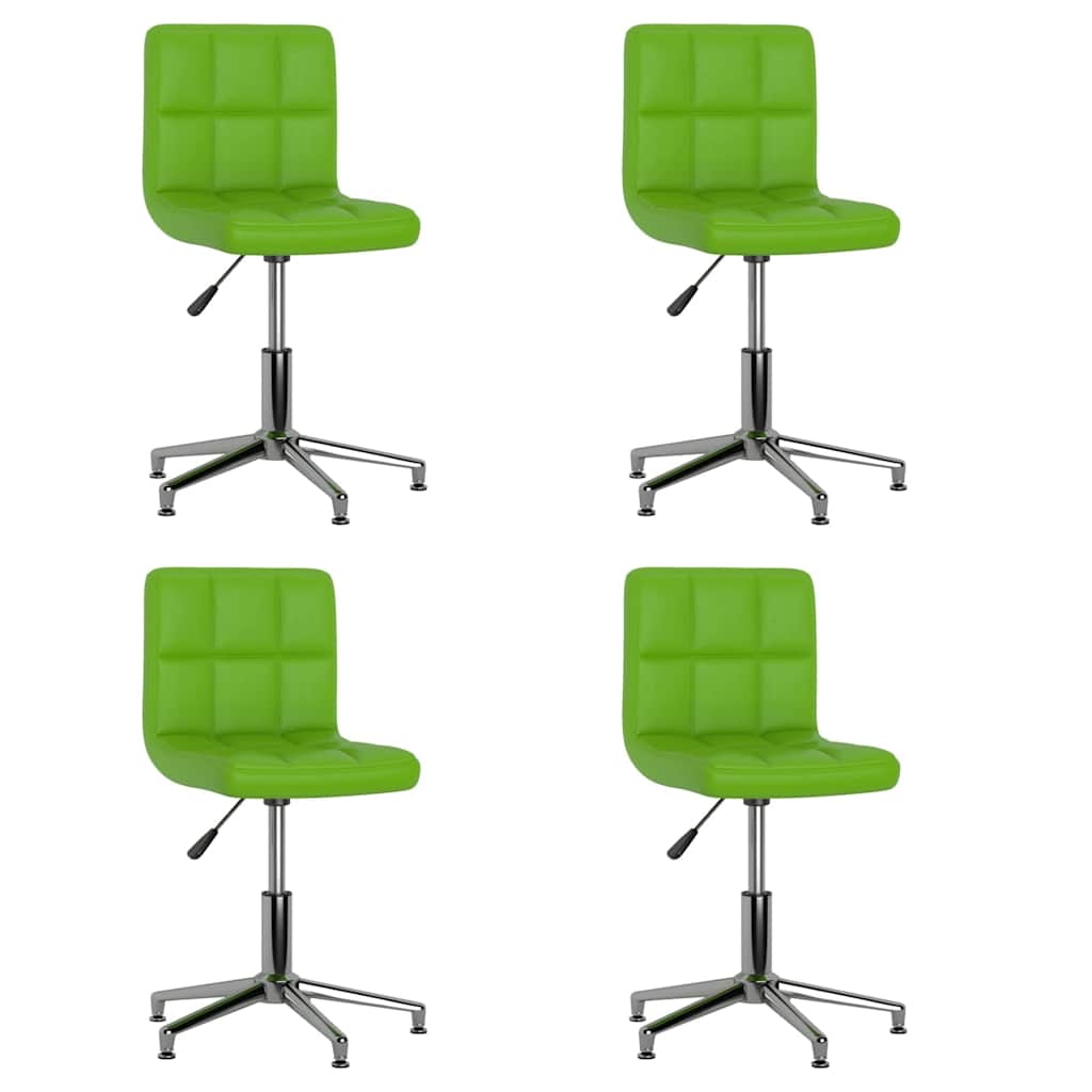 3087643  Swivel Dining Chairs 4 pcs Green Faux Leather (334414×2) - Pakobazaar