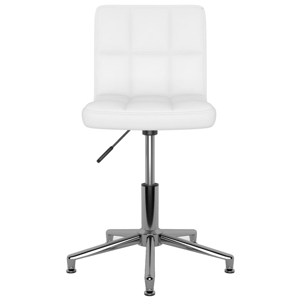 3087644  Swivel Dining Chairs 6 pcs White Faux Leather (334405×3)