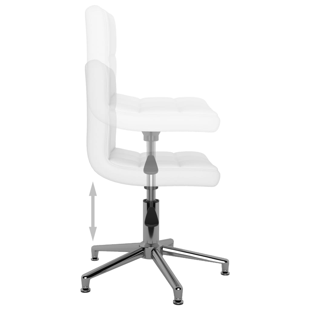 3087644  Swivel Dining Chairs 6 pcs White Faux Leather (334405×3)