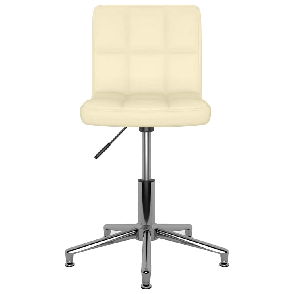 Swivel Dining Chairs 6 pcs Cream Faux Leather - Pakobazaar