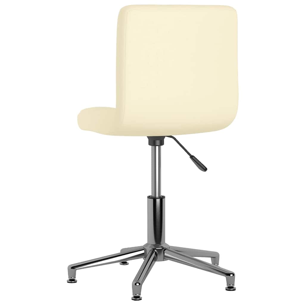 Swivel Dining Chairs 6 pcs Cream Faux Leather - Pakobazaar
