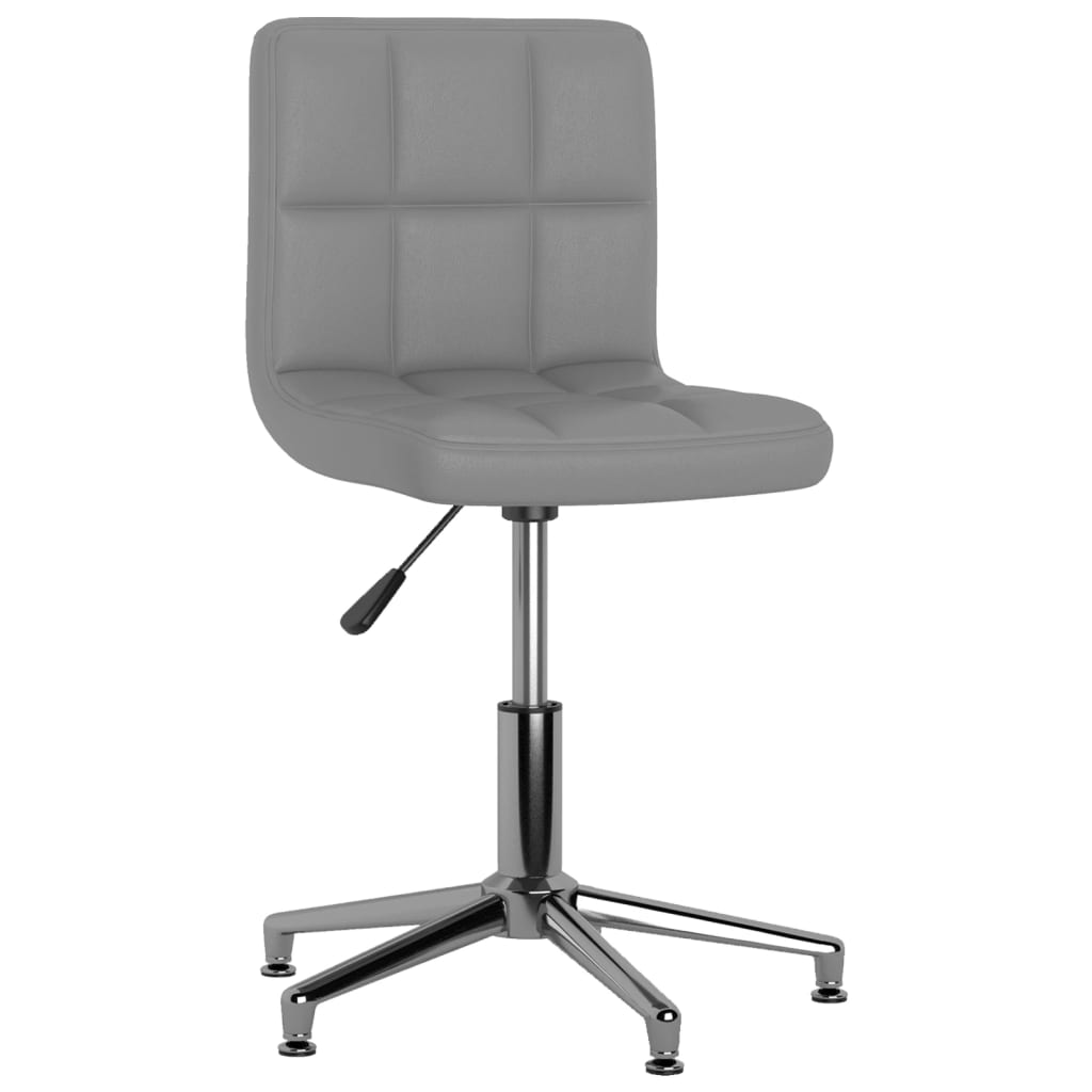 3087659  Swivel Dining Chair Grey Faux Leather (334400)